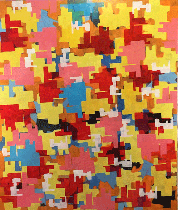 new painting by David Davron - Squibbling - 2015